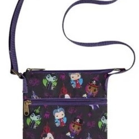 Loungefly Disney Villains Print Passport Bag - Picture 1 of 3